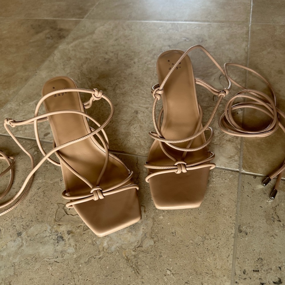 Never worn target wrap around heels
